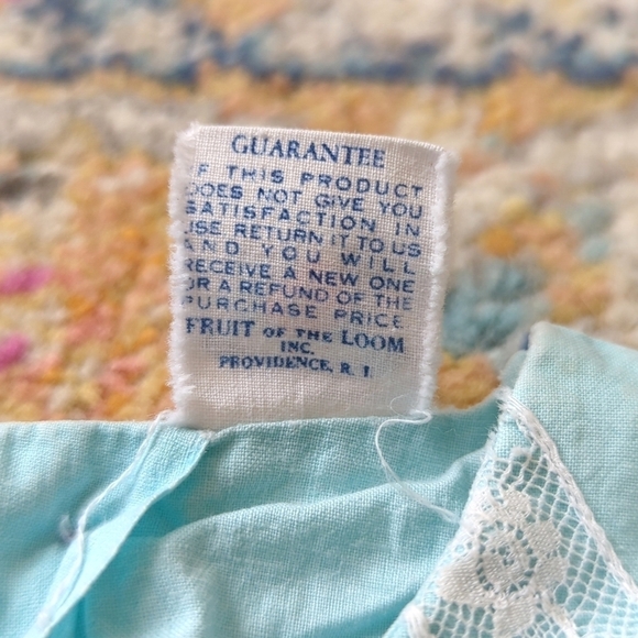 Fruit of the Loom 60's Vintage Rare Bib Collar Babydoll Dress Baby Blue 2T - Picture 5 of 13